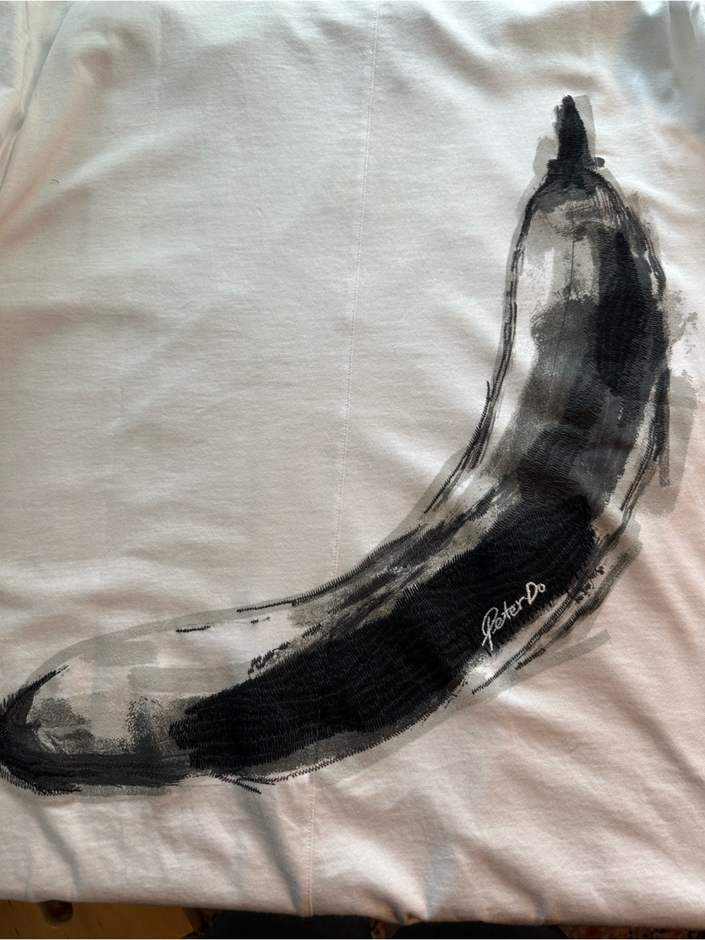 Peter Do for Banana Republic White Short-Sleeve Crewneck Tee
